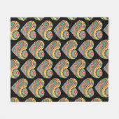 マンダラハート フリースブランケット (正面(横))