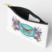 マンダラバタフライパープルフローラ密教タロット アクセサリーポーチ (見開き)