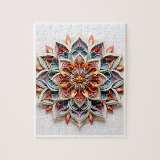 マンダラパズル、8" x 10インチ、110個 ジグソーパズル (縦)