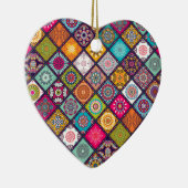 マンダラパターンカラフルモロッコ セラミックオーナメント (右)