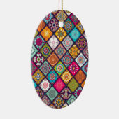 マンダラパターンカラフルモロッコ セラミックオーナメント (右)
