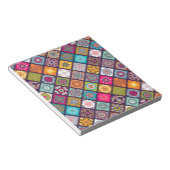 マンダラパターンカラフルモロッコ ノートパッド (アングル)