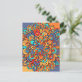 マンダラパターンカラフルモロッコ ポストカード (スタンド正面)