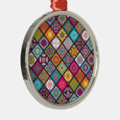 マンダラパターンカラフルモロッコ メタルオーナメント (右)