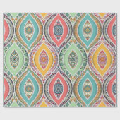 マンダラパターンカラフルモロッコ ラッピングペーパー (フラット)