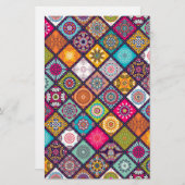 マンダラパターンカラフルモロッコ 便箋 (正面/裏面)