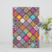 マンダラパターンカラフルモロッコ 便箋 (スタンド正面)