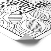 マンダラパターンカラーリングページのマインドフル引用文 ポスター (角)