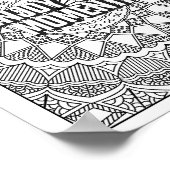 マンダラパターンカラーリングページのマインドフル引用文 ポスター (角)