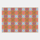 マンダラパターンデザイン ラッピングペーパーシート (正面)