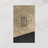 マンダラパターン付き木モノグラム 名刺 (正面)