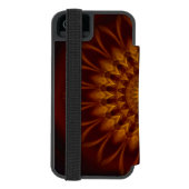 マンダラパターン地球の色 INCIPIO iPhoneウォレットケース (フォリオ裏面)