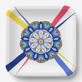 マンダラパターン01紙プレート ペーパープレート