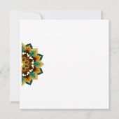 マンダラパターン02で黄色と黄褐色の日付を保存 セーブザデート (裏面)