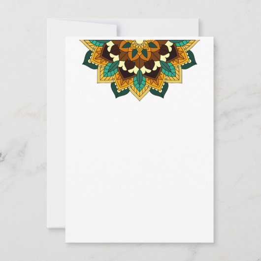 マンダラパターン02の黄色とタンカード カード (正面)