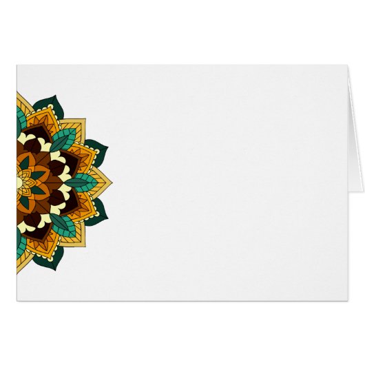 マンダラパターン02の黄色と黄褐色 (正面横)