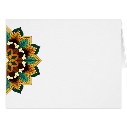 マンダラパターン02の黄色と黄褐色 (正面横)