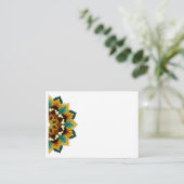 マンダラパターン02の黄色と黄褐色 アドバイスカード (スタンド正面)