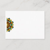 マンダラパターン02の黄色と黄褐色 アドバイスカード (裏面)