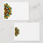 マンダラパターン02の黄色と黄褐色 アドバイスカード (正面/裏面)