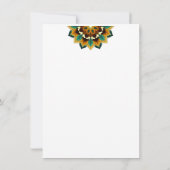 マンダラパターン02の黄色と黄褐色 セーブザデート (裏面)