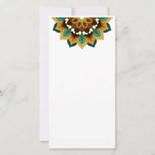 マンダラパターン02の黄色と黄褐色 セーブザデート