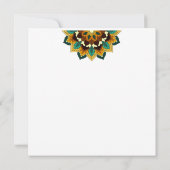 マンダラパターン02の黄色と黄褐色 ノートカード (裏面)