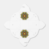 マンダラパターン02の黄色と黄褐色 フェイバーボックス (折り畳みなし)