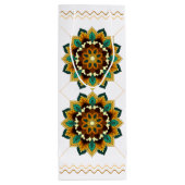 マンダラパターン02の黄色と黄褐色 ワインギフトバッグ (裏面)