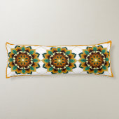 マンダラパターン02インチ黄色&タン体クッション ボディピロー (裏面)