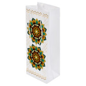 マンダラパターン02イン黄色&タンワイン抱き枕 ワインギフトバッグ (裏面アングル)