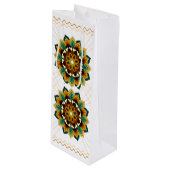 マンダラパターン02イン黄色&タンワイン抱き枕 ワインギフトバッグ (正面アングル)