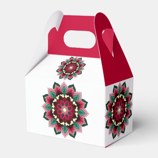 マンダラパターン02深いピンク フェイバーボックス (正面サイド)