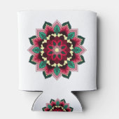 マンダラパターン02深いピンク 缶クーラー (裏面)