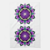 マンダラパターン02紫 キッチンタオル (縦)