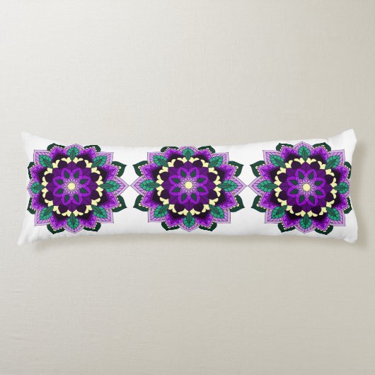 マンダラパターン02紫 ボディピロー (正面)