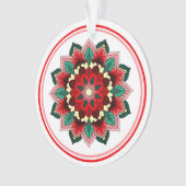 マンダラパターン02赤いオーナメント オーナメント (正面)