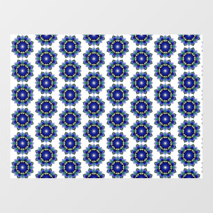 マンダラパターン02青 ウィンドウサイン