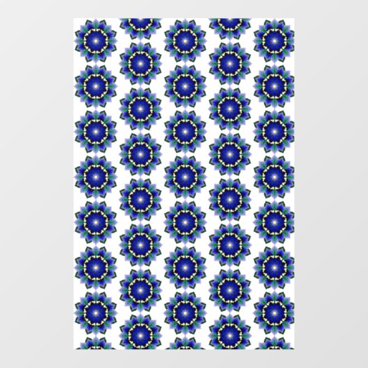 マンダラパターン02青 ウィンドウサイン (シート)
