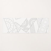 マンダラパターン（の模様が）あるヨガマット ヨガマット (正面(横))