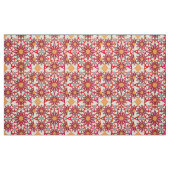 マンダラパターン，サンゴ，桃，白と灰色 ファブリック (ファットクウォーター)