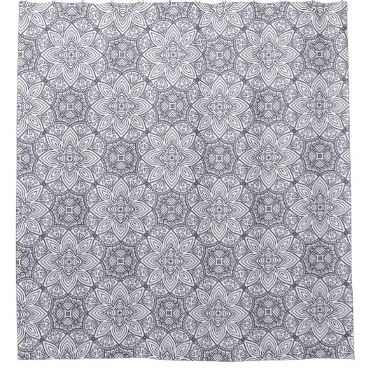 マンダラパターン シャワーカーテン (正面)