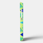 マンダラパターン，ターコイズ，青，ライムグリーン Case-Mate iPhoneケース (裏面 / 左)