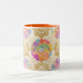 マンダラパターン ツートーンマグカップ (中央)