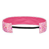 マンダラパターン、ピンクとサンゴの色合い アスレチックヘッドバンド (裏面)