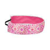 マンダラパターン、ピンクとサンゴの色合い アスレチックヘッドバンド (左)