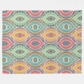 マンダラパターン フリースブランケット (正面(横))