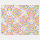 マンダラパターン フリースブランケット (正面(横))