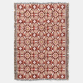 マンダラパターン,ブラウン,錆,タン,ベージュ スローブランケット (正面縦)