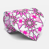 マンダラパターン,ホットピンク,白黒 ネクタイ (ロール)